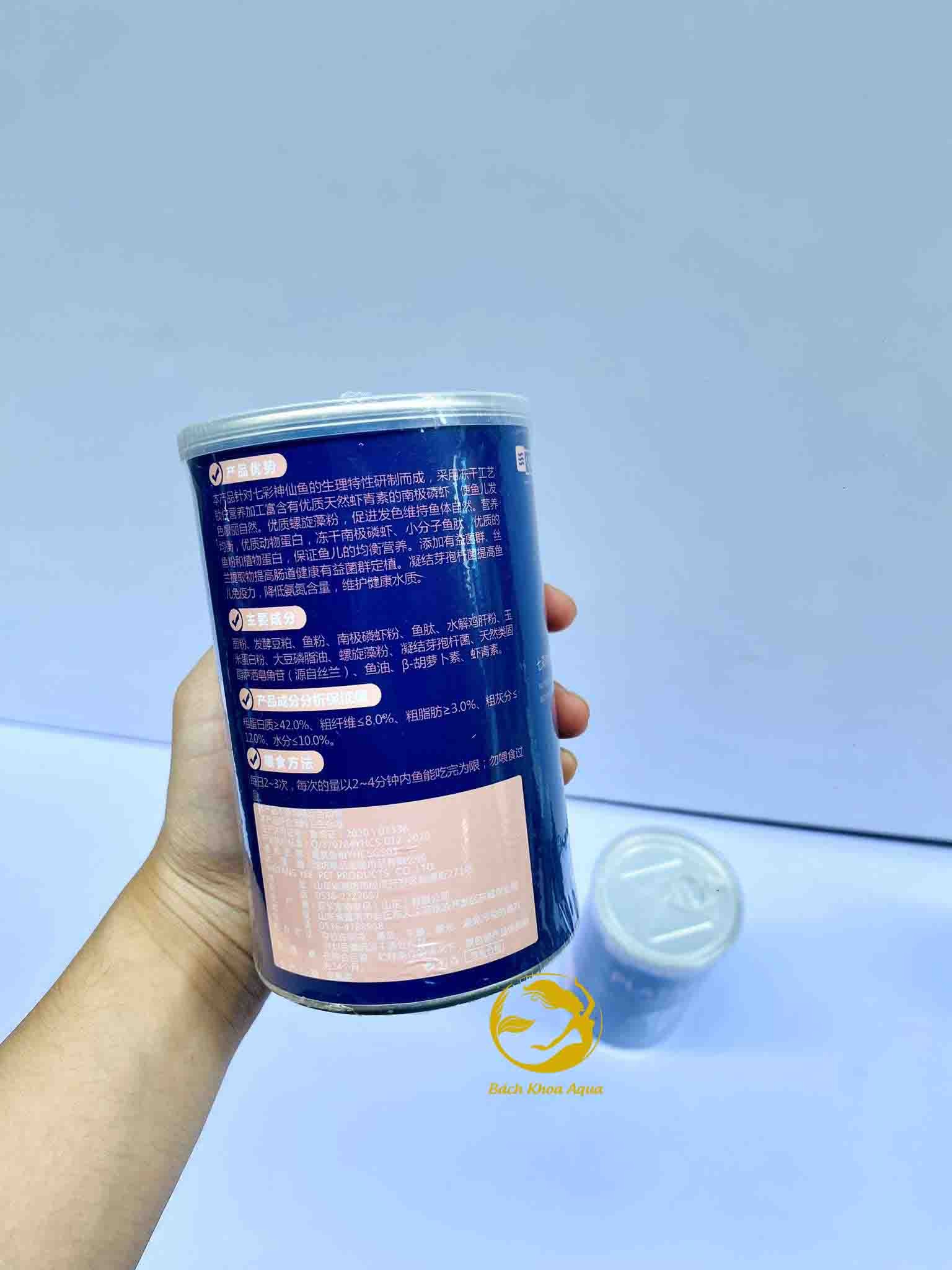 Thức ăn cám Yee Platax hộp xanh cho cá thần tiên 250g